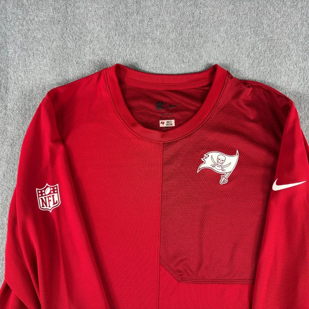 Tampa Bay Buccaneers Shirt Mens XXL Nike Dri-Fit NFL Team Issued Long Sleeve Red